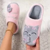 Zapatillas de Felpa Calentitas de Invierno, Gato de Dibujos