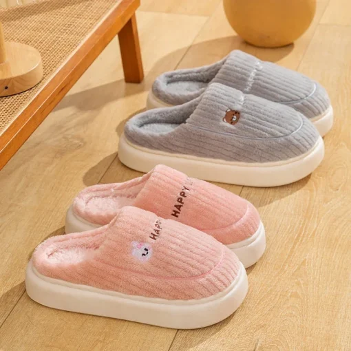 Zapatillas de algodón de invierno para mujer