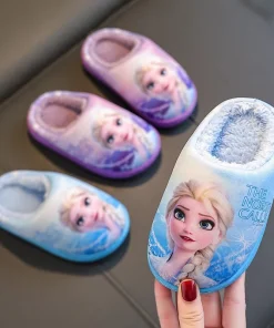 Zapatillas de algodón para bebé, Elsa, princesa de Disney