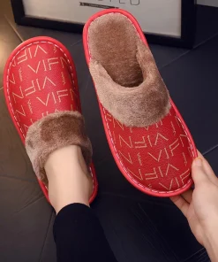 Zapatillas de algodón para invierno, cálidas, suaves y suela