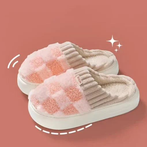 Zapatillas de algodón para mujer otoño e invierno