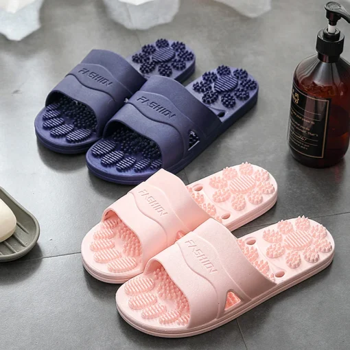 Zapatillas de baño antideslizantes de masaje con suela de secado rápido