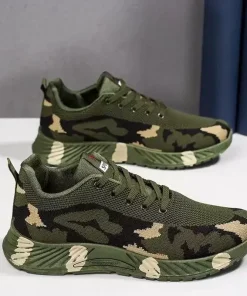 Zapatillas de camuflaje de malla para hombre