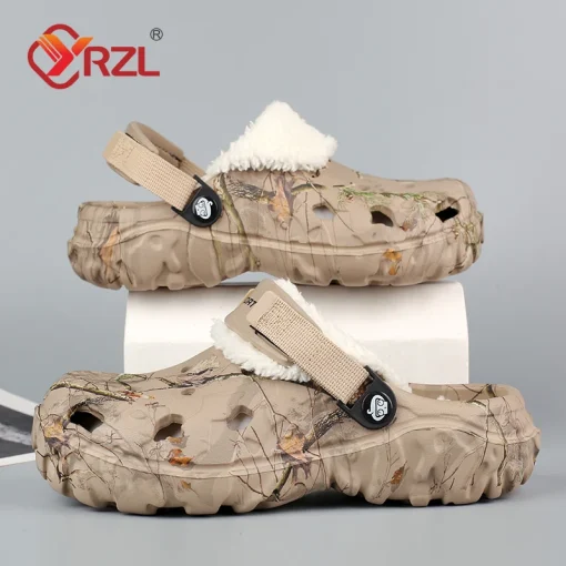 Zapatillas de invierno YRZL para hombre, cómodas y cálidas