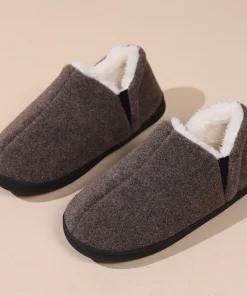 Zapatillas de invierno para hombres, cálidas y cómodas