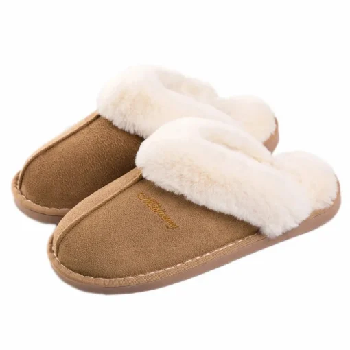 Zapatillas de mujer de invierno cálidas y de peluche