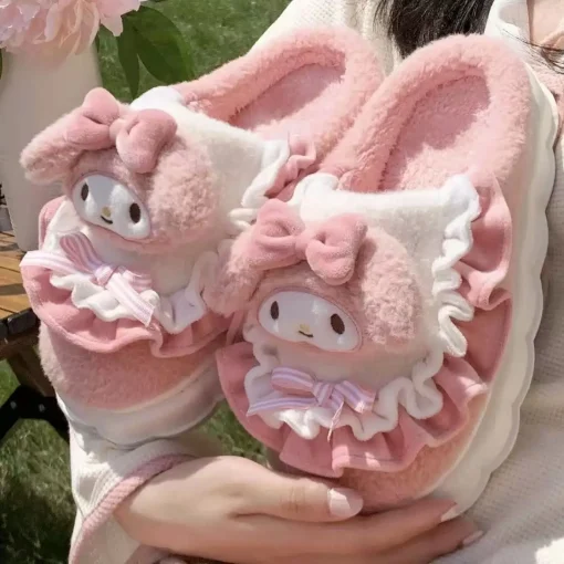 Zapatillas de peluche Sanrio Kawaii