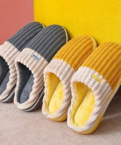 Zapatillas de peluche cálidas de invierno para hombre