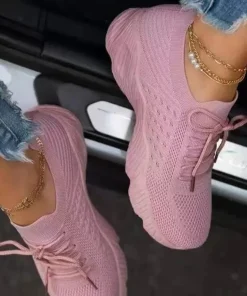 Zapatillas deportivas transpirables de malla para mujer