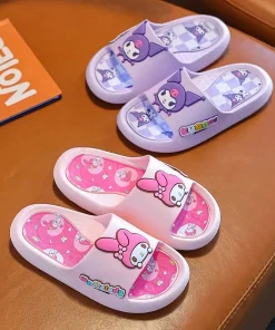 Zapatillas hogar bebé Melody estilo Kuromi Sanrio