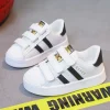 Zapatillas infantiles de moda blanca antideslizantes, casuales