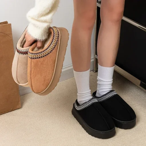 Zapatillas interiores de invierno nuevas para mujer