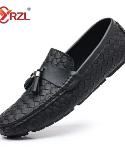 Zapatos casuales de lujo negro para hombre YRZL