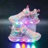 Zapatos casuales para niñas de Disney con luces LED