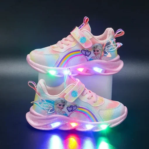 Zapatos casuales para niñas de Disney con luces LED