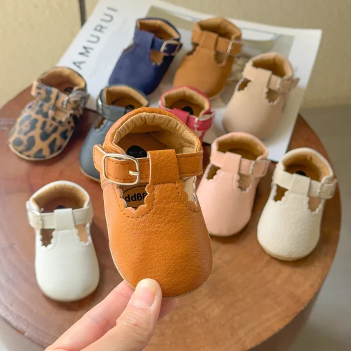 Zapatos clásicos a rayas para recién nacido, niño, niña