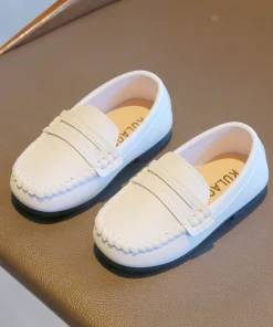 Zapatos de cuero de PU suaves para niños