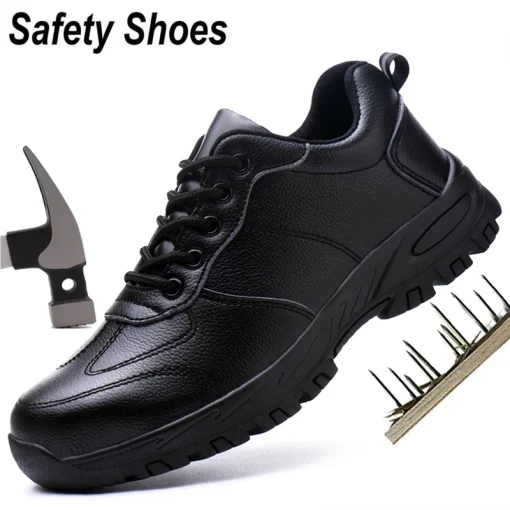 Zapatos de seguridad hombre piel antiaplastamiento