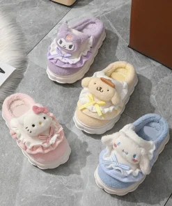 Zapatos planos de peluche Sanrio Kawaii