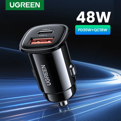 【NUEVO】UGREEN USB Cargador de coche 30W